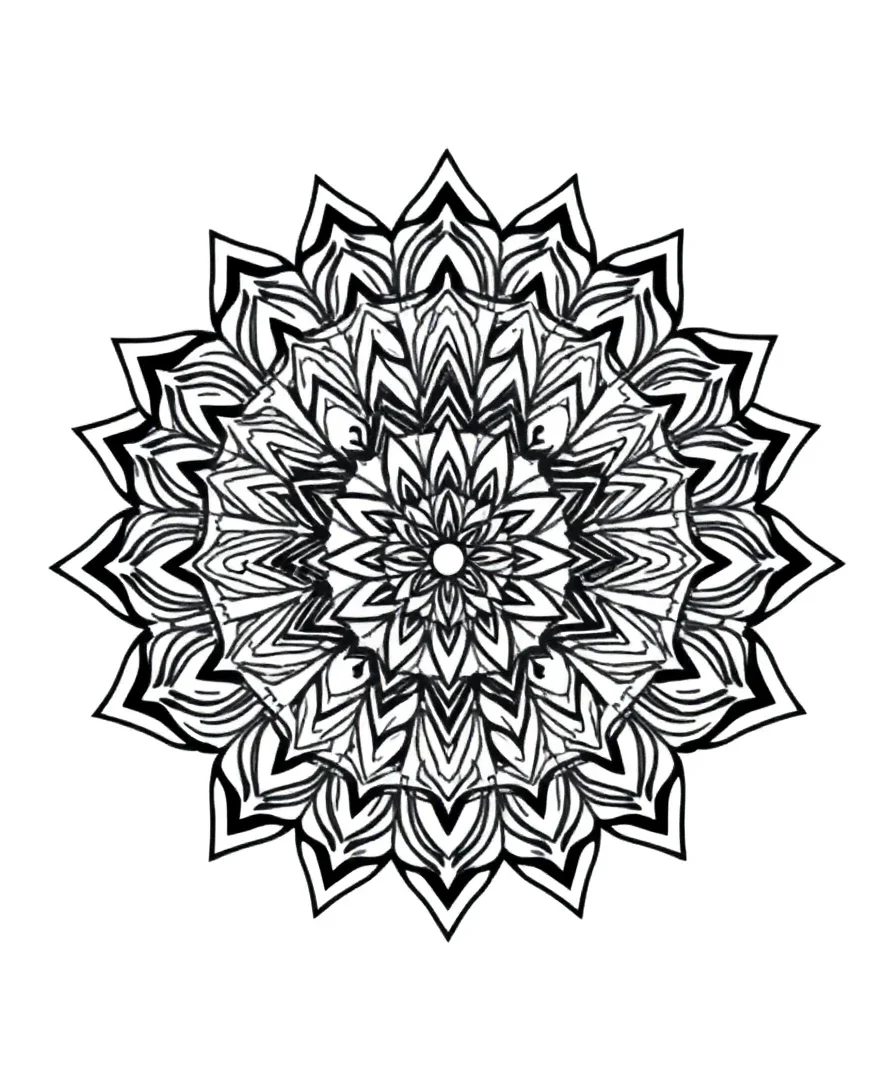 Geometric Mandala with Edgy Details