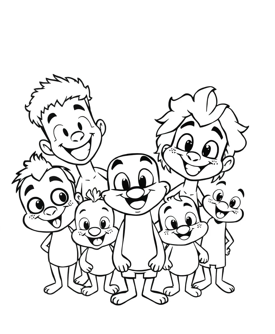 Playful Cartoon Characters