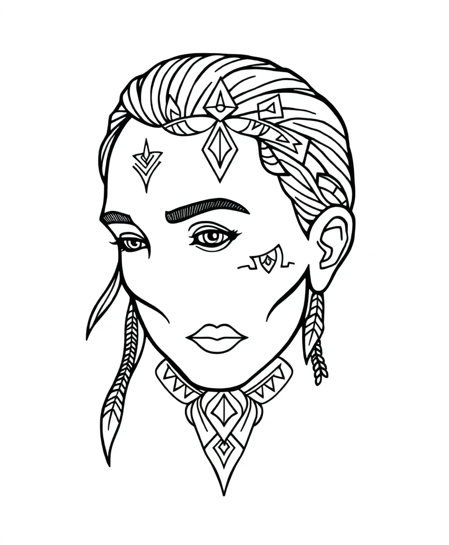 Intricate Tribal Portrait