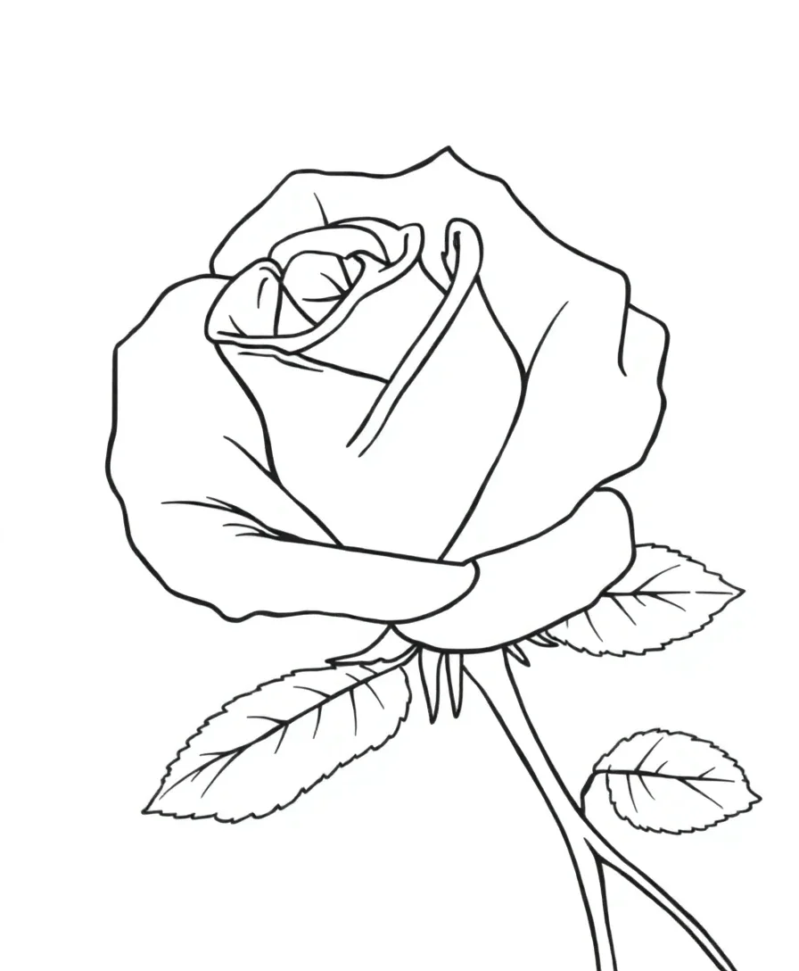 Vintage Rose Sketch