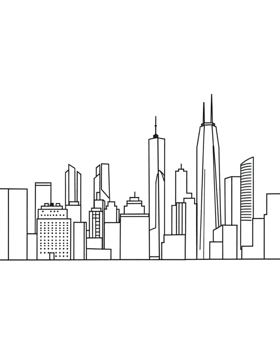 Abstract Urban Skyline