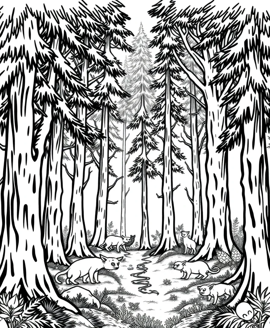 Mystical Forest Scene