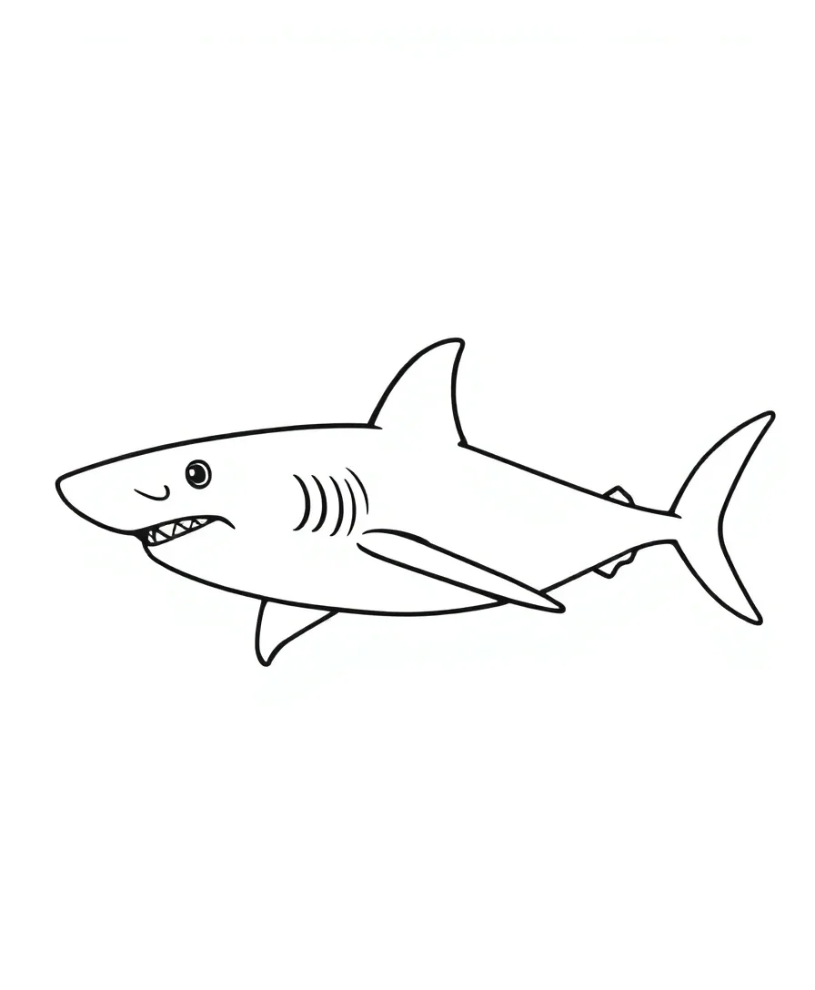Dynamic Shark Silhouette