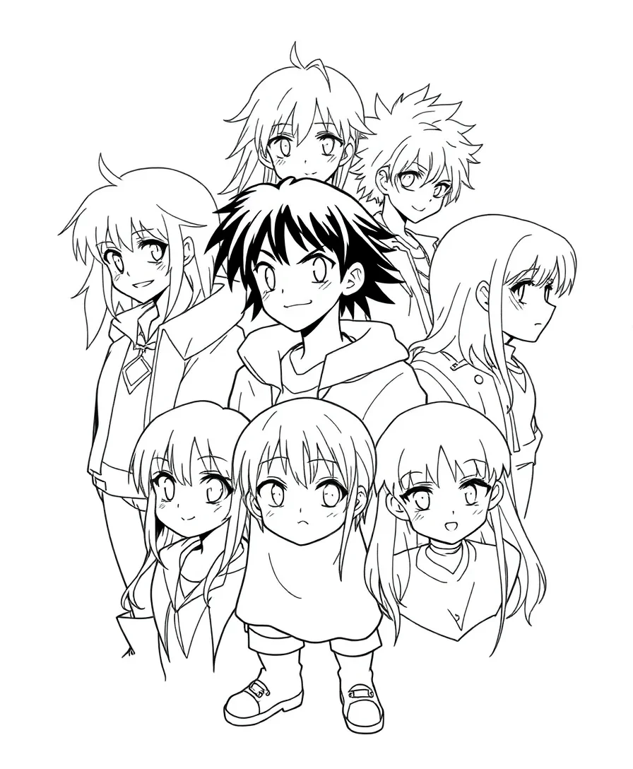 Anime Character Sketches