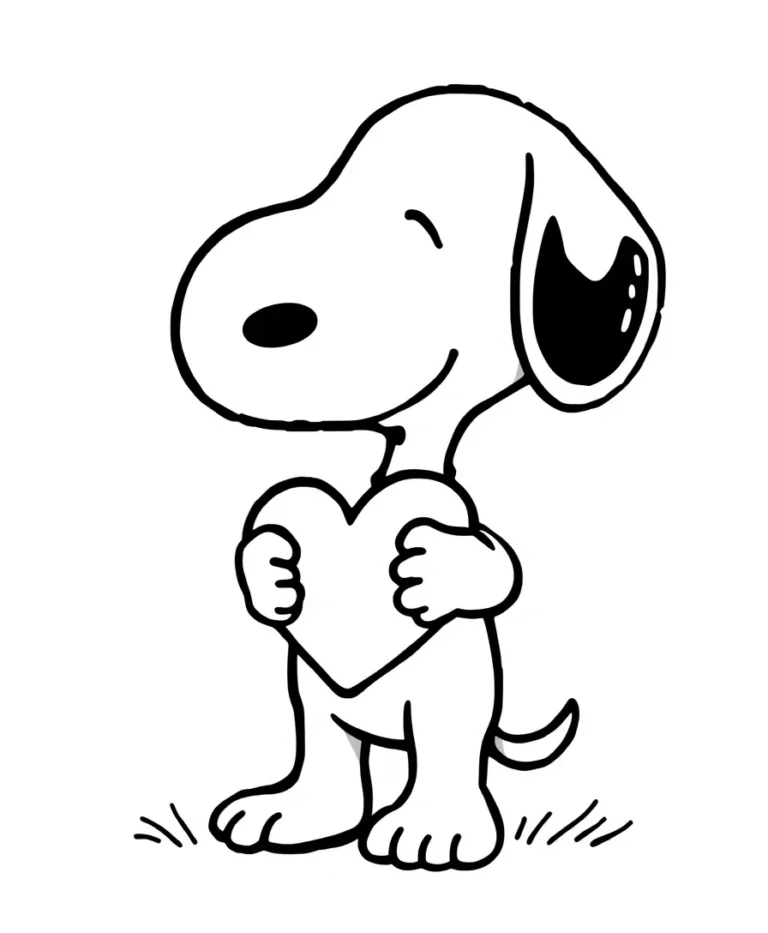 15 Stunning Snoopy Coloring Pages for Creative Line Art Lovers