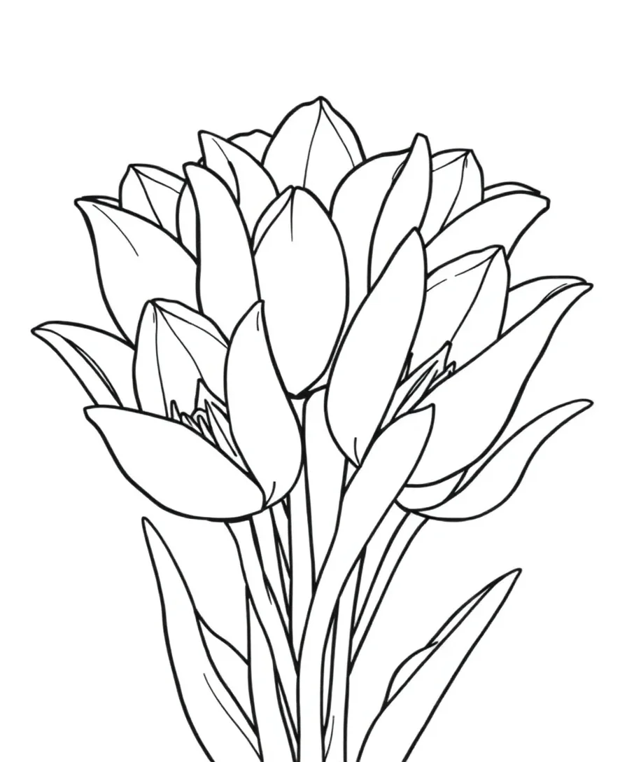 Stylized Tulip Arrangement