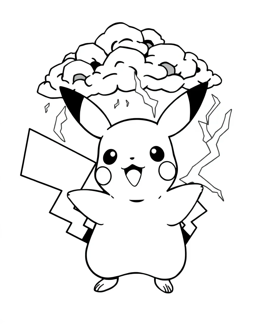 Pikachu with Thunderclouds