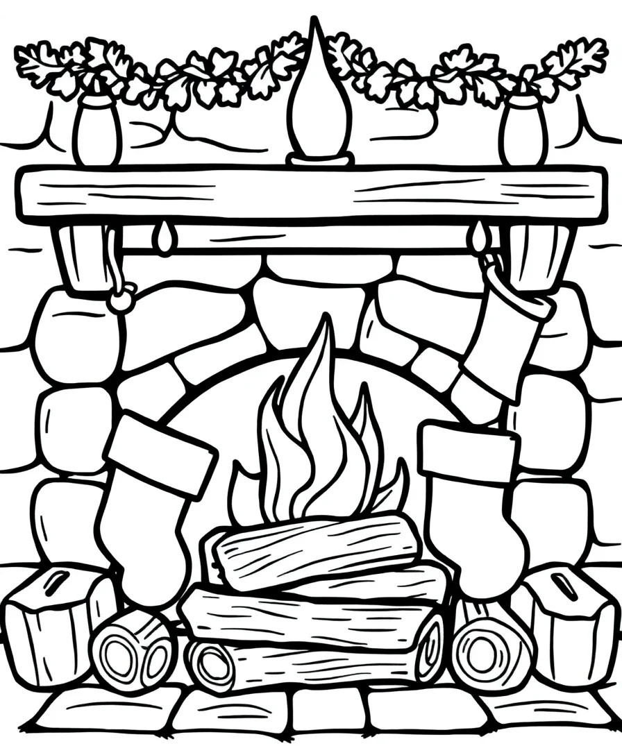 Cozy Fireplace Scene
