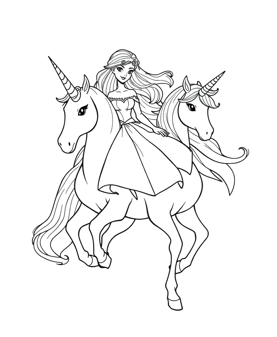 Princess Riding a Unicorn