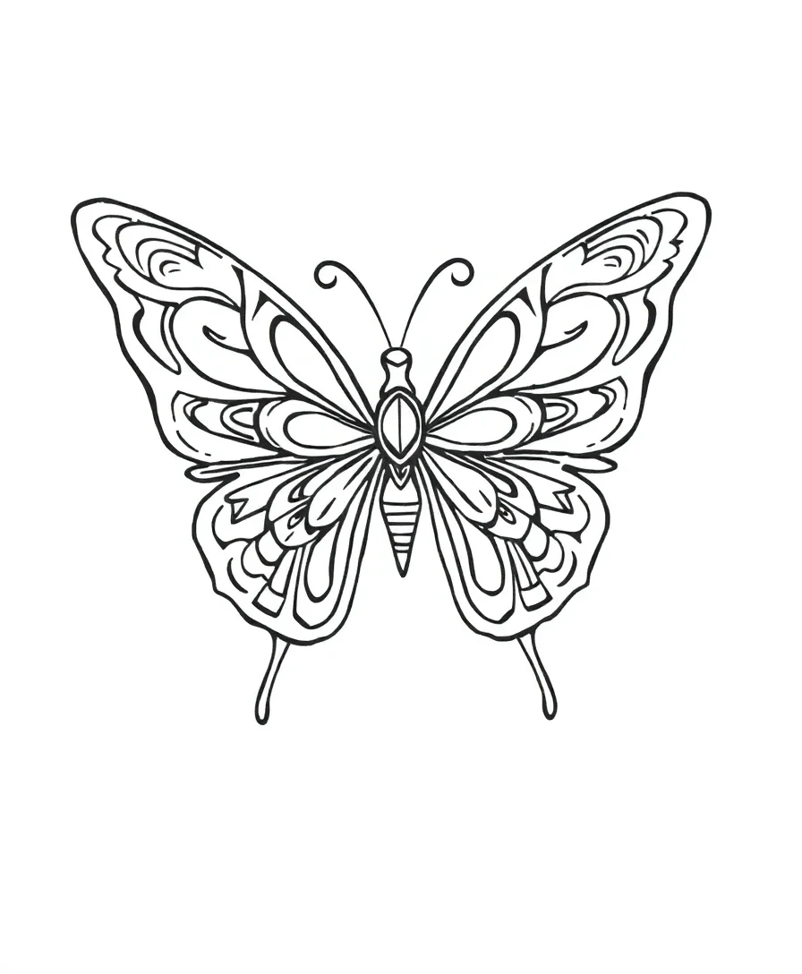 Tribal Butterfly Design