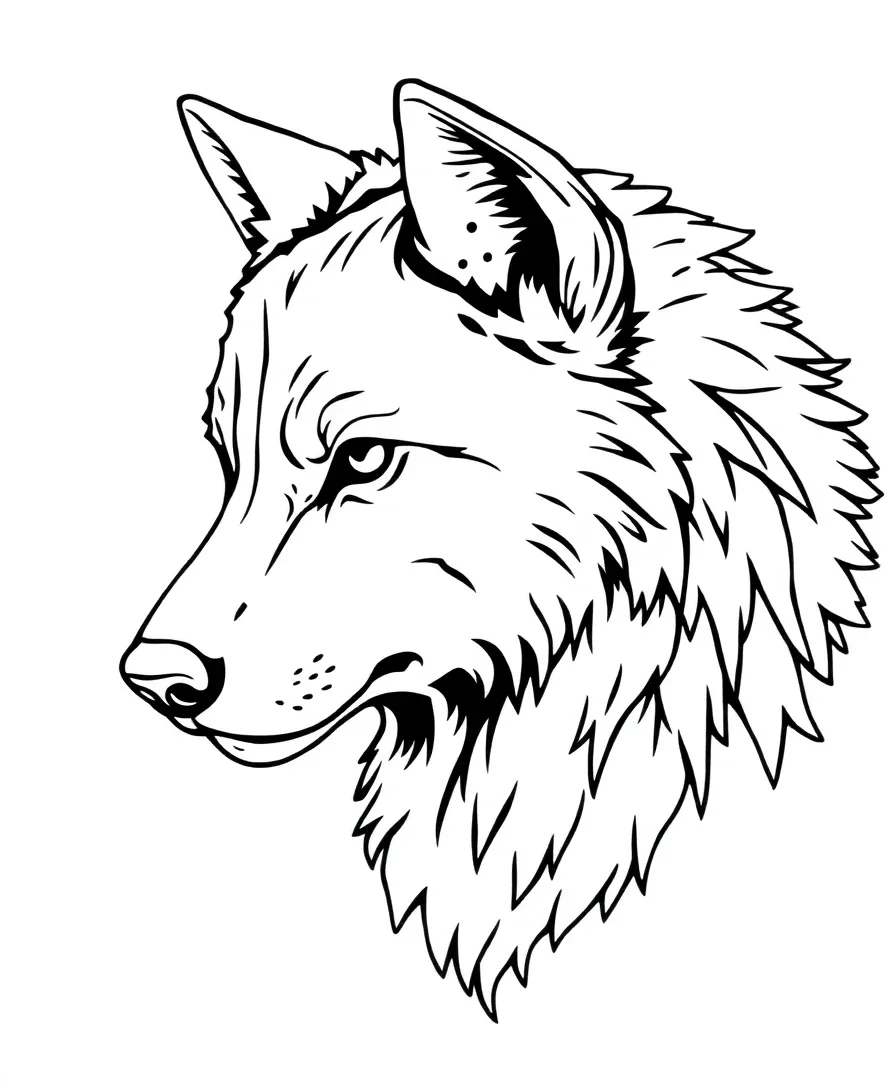 Mysterious Wolf Silhouette