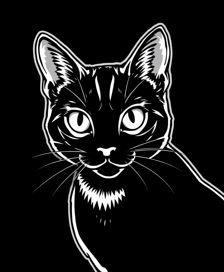 Mysterious Black Cat