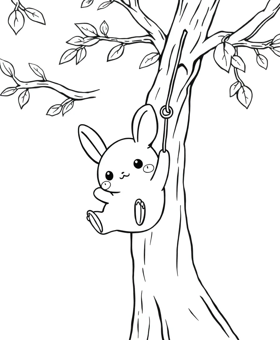 Cinnamoroll on a Swing