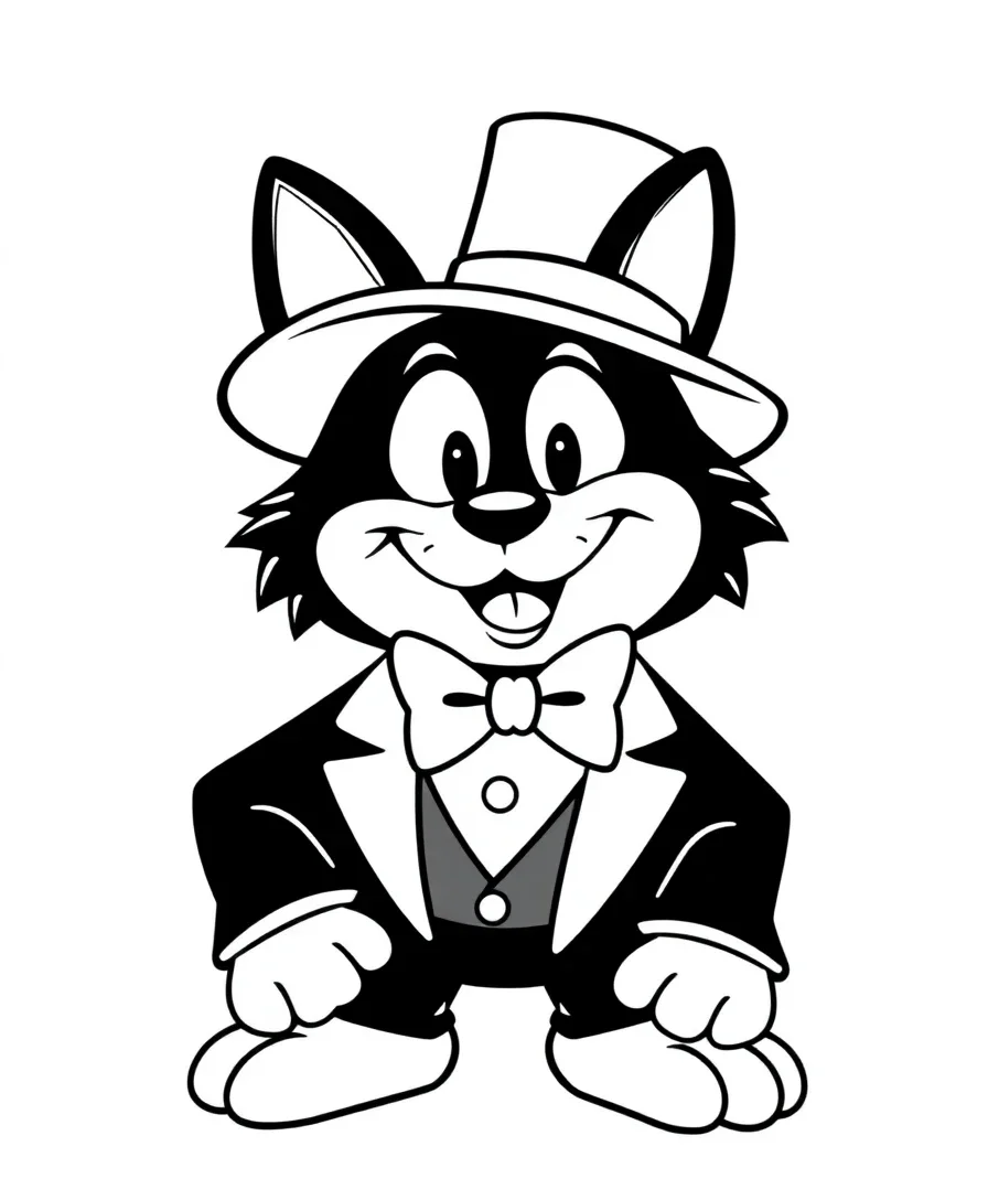 Tuxedo Sam's Playful Pose