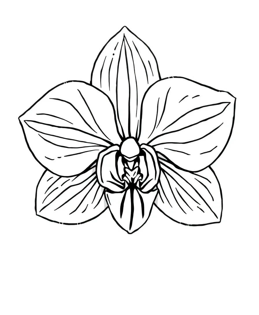 Detailed Orchid Design