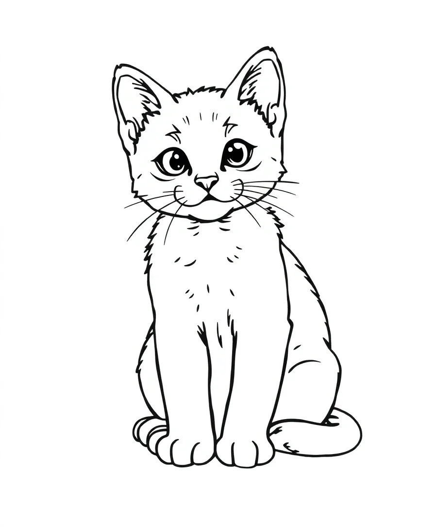 Pensive Kitten Portrait