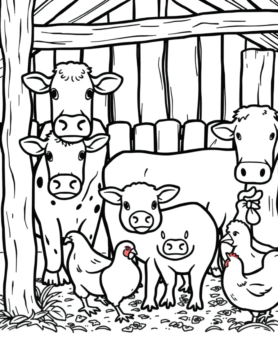 Cheerful Farm Animals