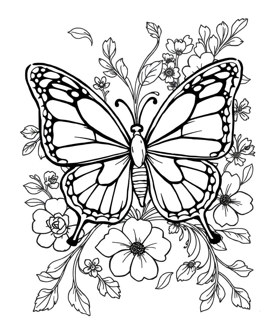 Floral Butterfly Fusion