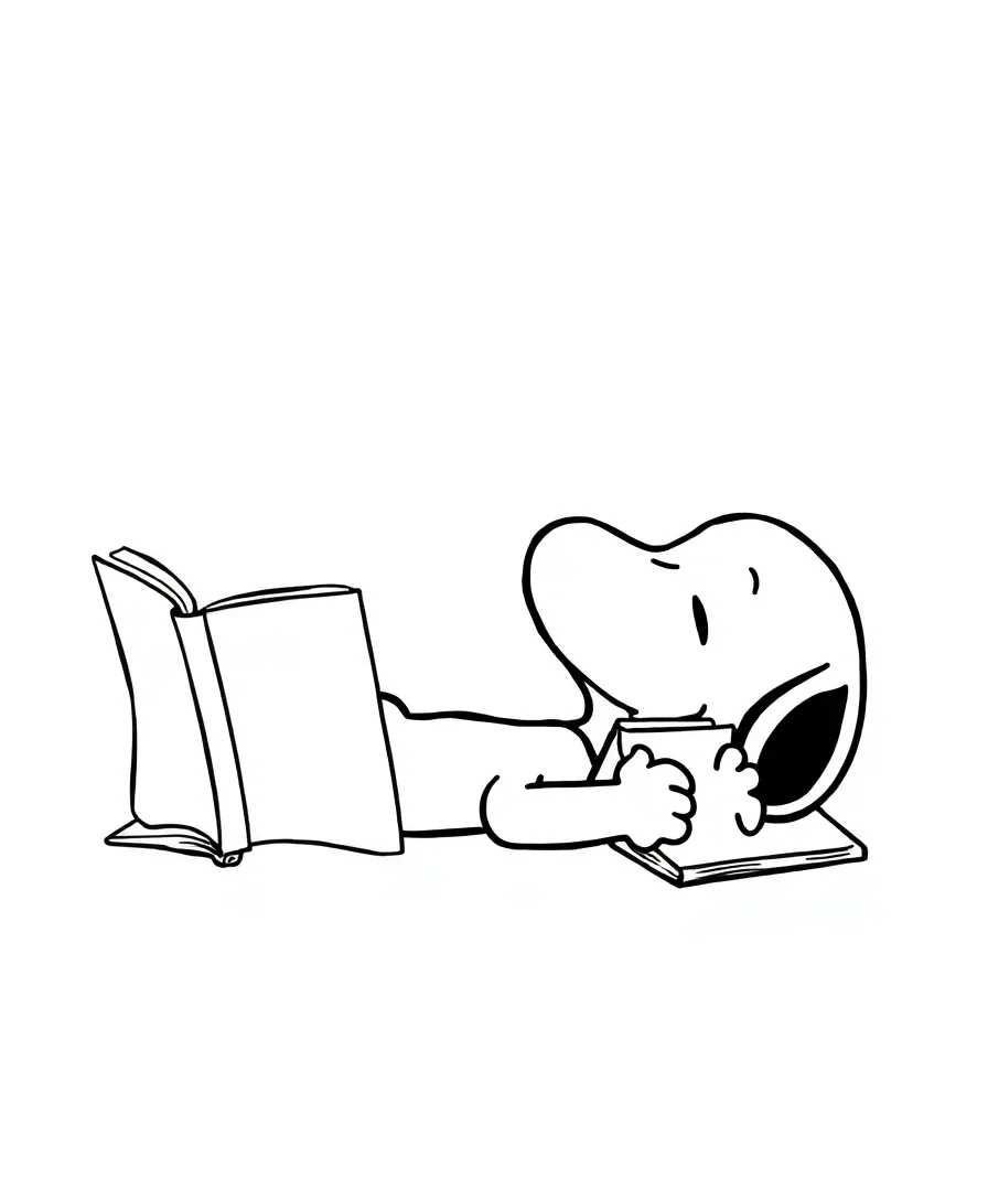 Snoopy Reading