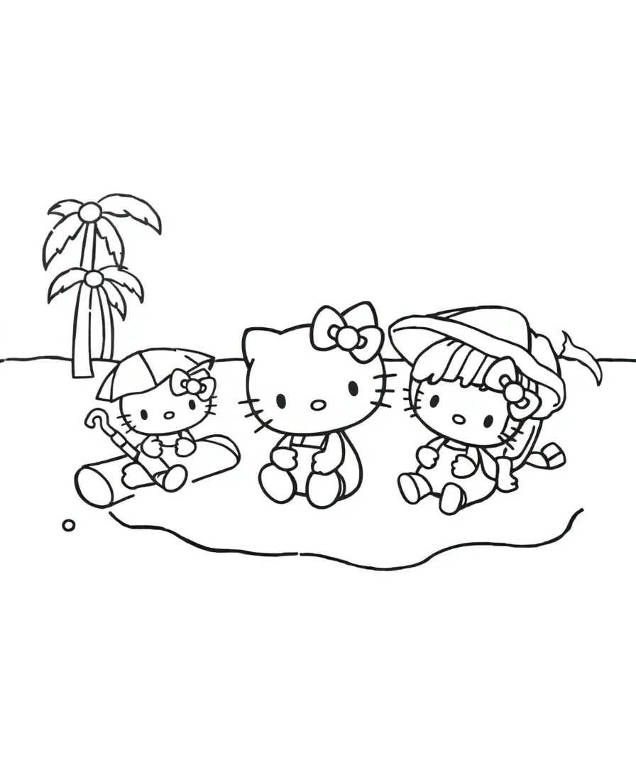 Hello Kitty and Friends at the Beach
