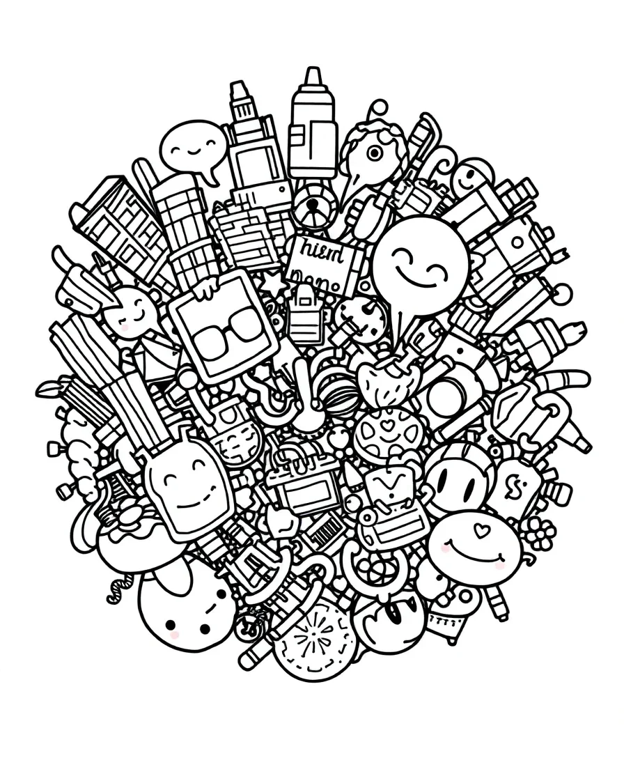 Doodle Art with Hidden Jokes