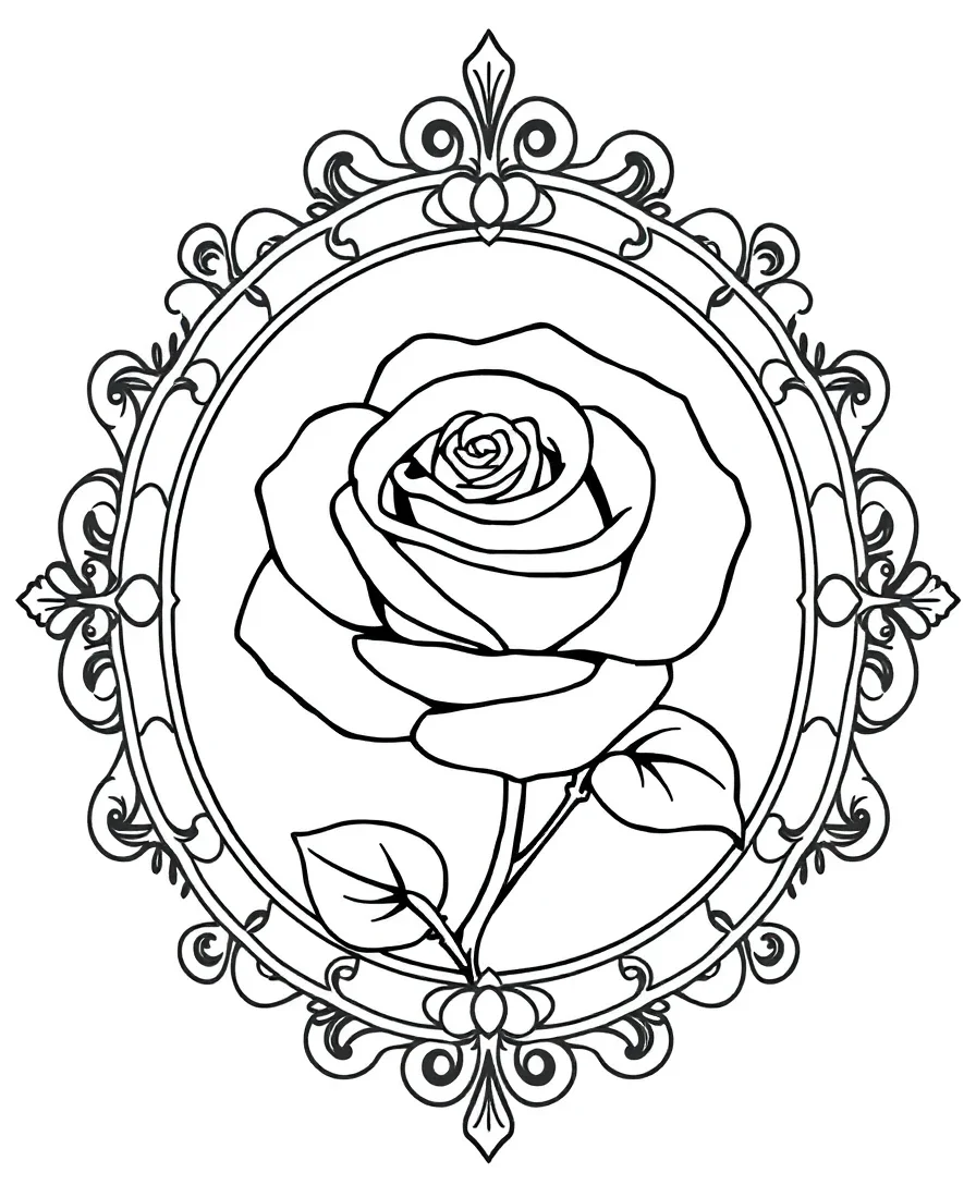 Ornamental Rose Frame