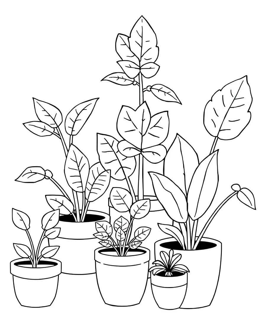 Peaceful Potted Plants