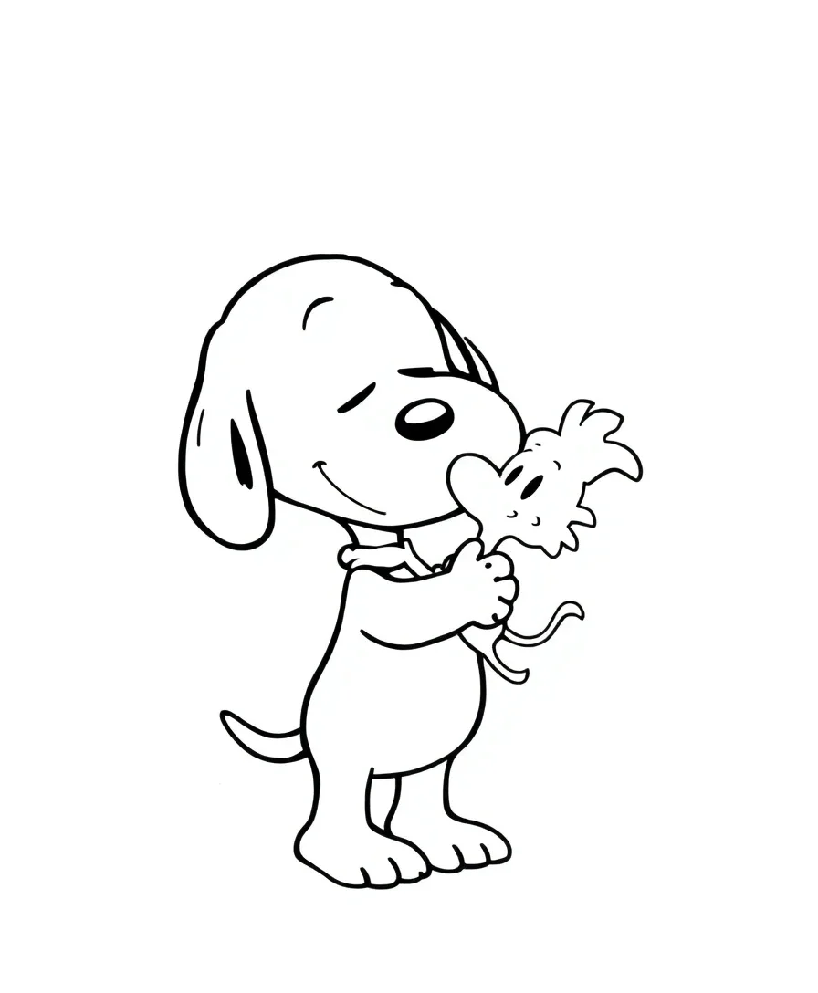 Snoopy Hugging Woodstock