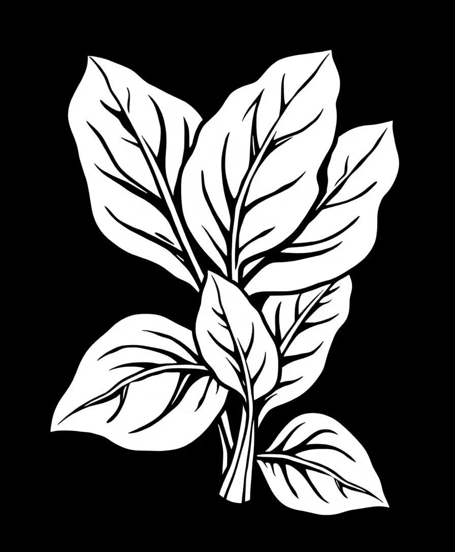 Stately Spinach Leaves