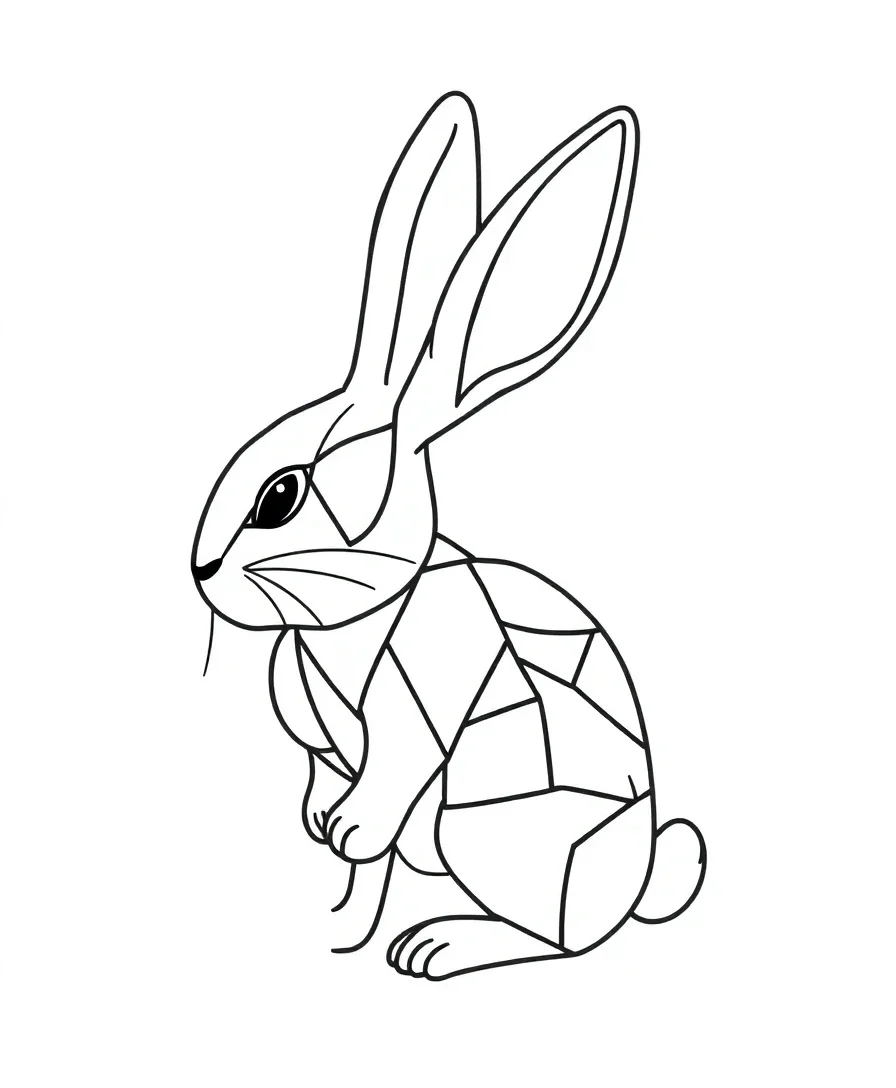 Abstract Bunny Art