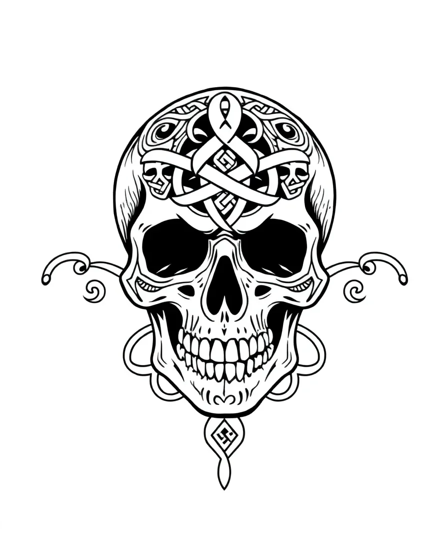 Celtic Knotwork Skull