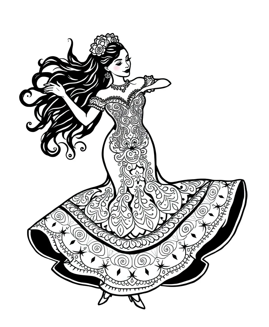 Elegant Flamenco Dancer