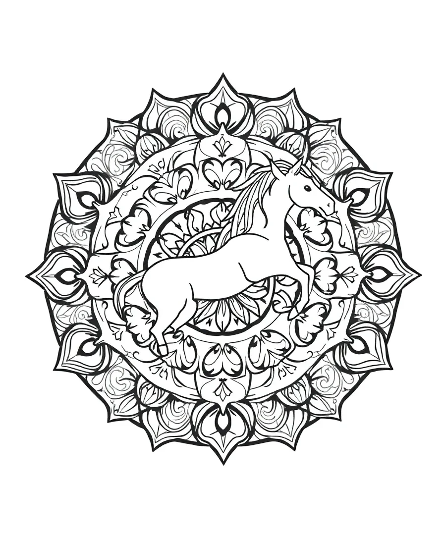 Ornate Horse Mandala