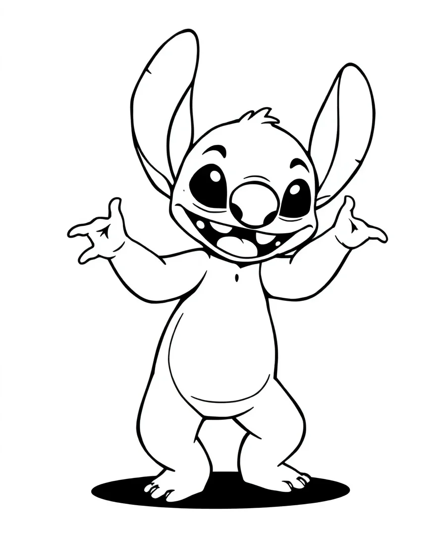 Stitch's Playful Dance