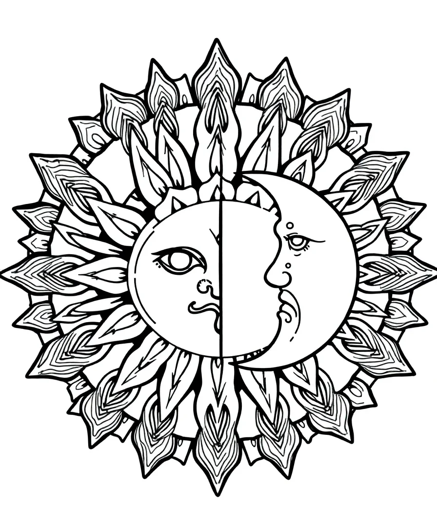Sun and Moon Mandala