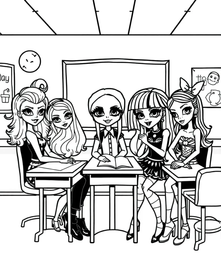15 Striking Monster High Coloring Pages for Enthusiasts