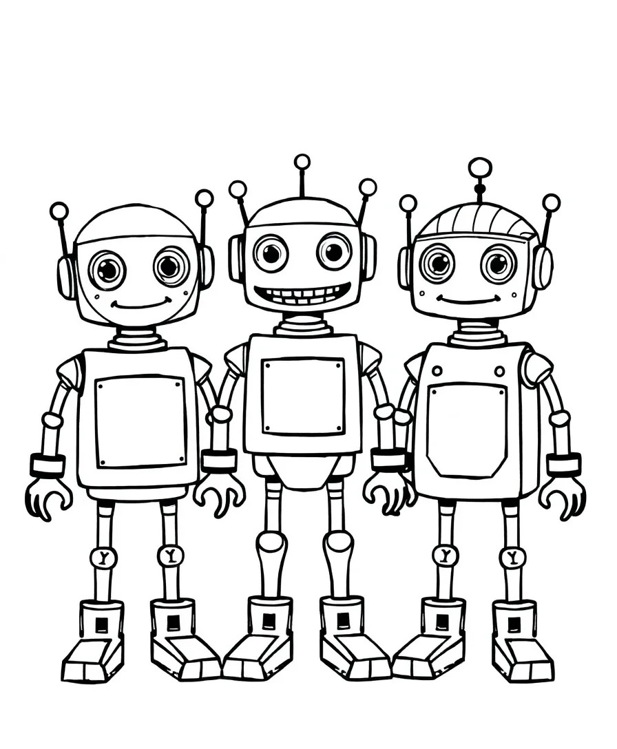 Quirky Robot Friends