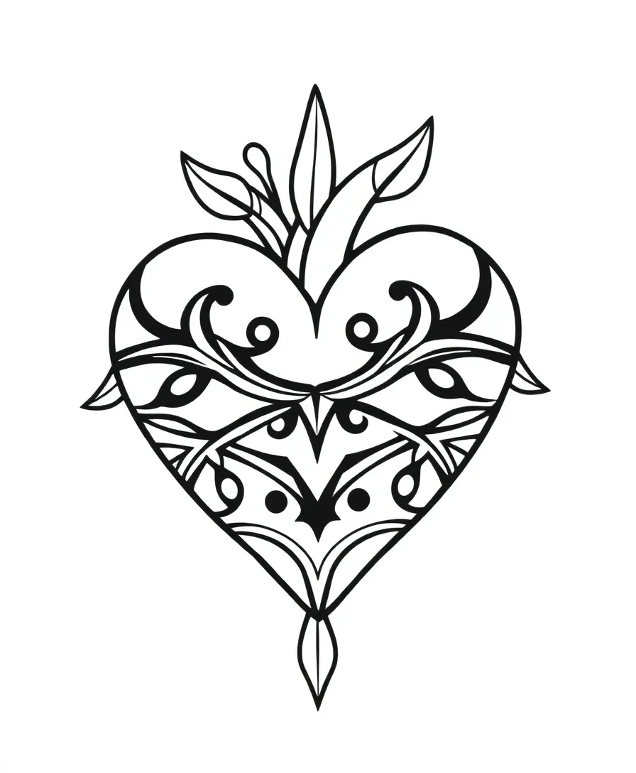 Tribal Heart Motif