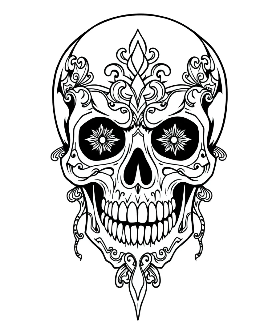 Gothic Skull Elegance