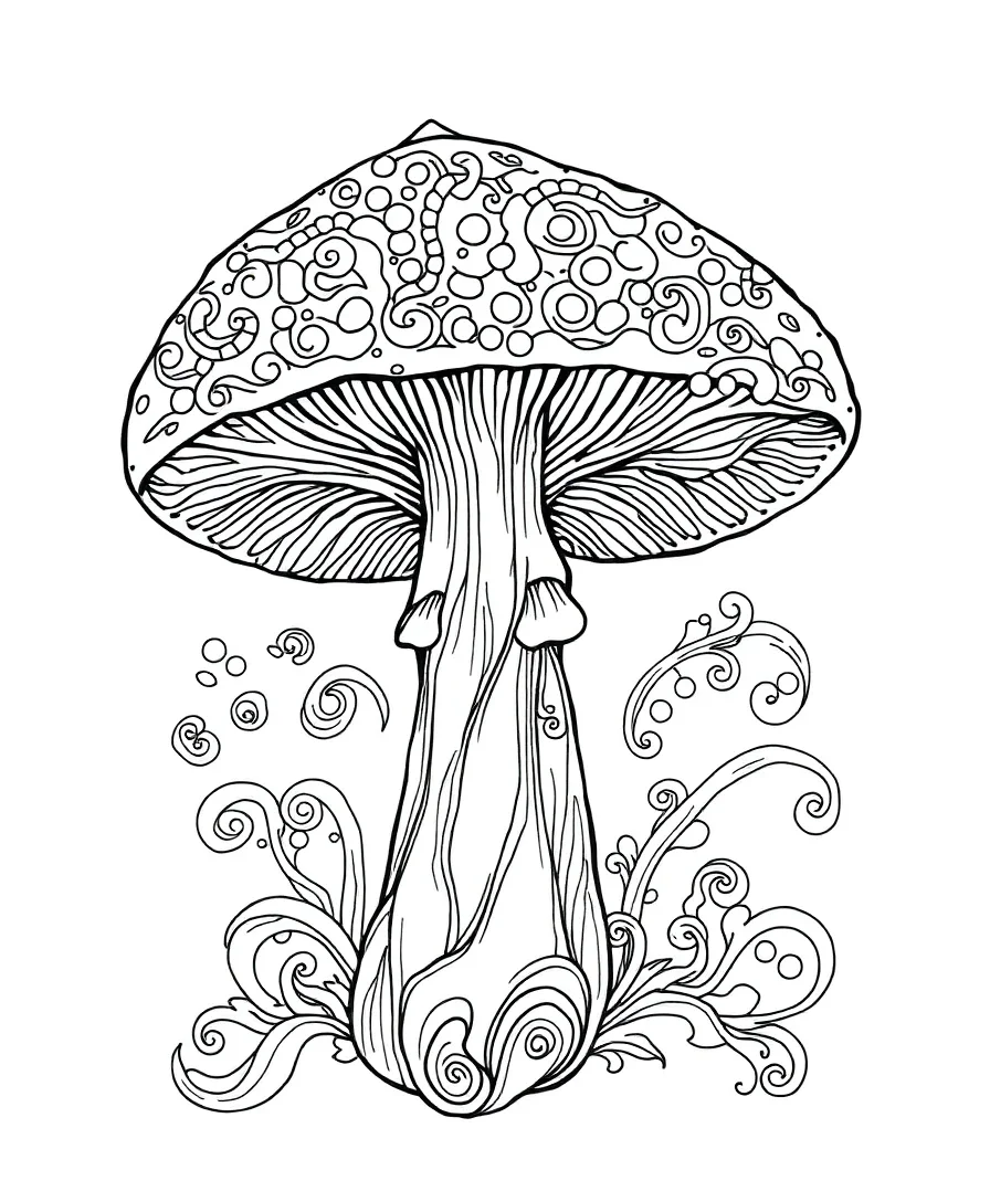 Detailed Spore Print Design